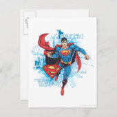 Carte Postale Superman avec Logo (Devant / Derrière)