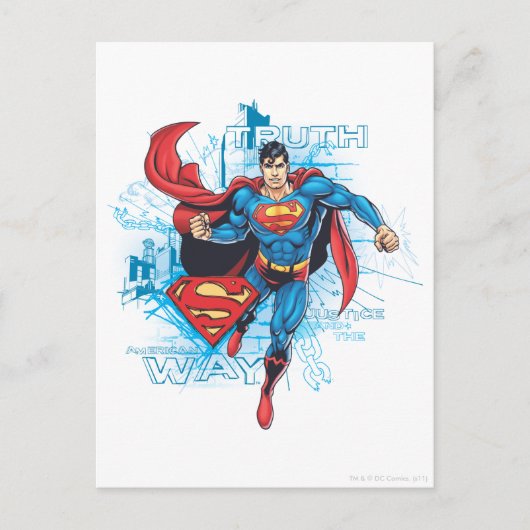Carte Postale Superman avec Logo (Devant)