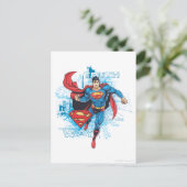 Carte Postale Superman avec Logo (Debout devant)