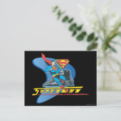 Carte Postale Superman avec train - Couleur (Debout devant)