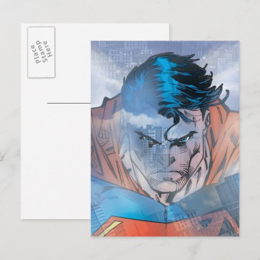 Carte Postale Superman - Bleu (Devant / Derrière)