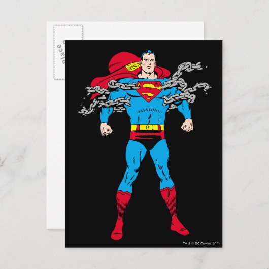 Carte Postale Superman brise les chaînes (Devant / Derrière)