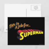 Carte Postale Superman | C'est un travail pour... Logo (Devant / Derrière)