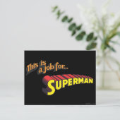 Carte Postale Superman | C'est un travail pour... Logo (Debout devant)