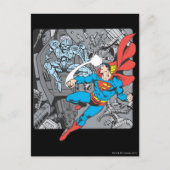 Carte Postale Superman combat Brainiac (Devant)