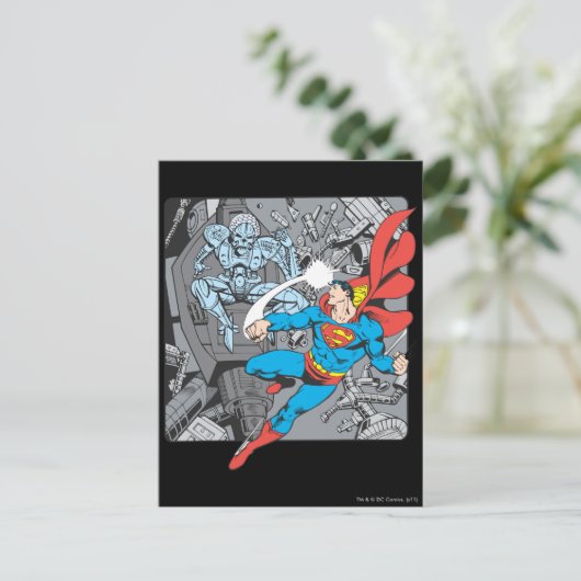 Carte Postale Superman combat Brainiac (Debout devant)
