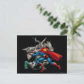 Carte Postale Superman combat l'ennemi (Debout devant)