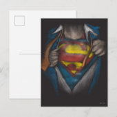 Carte Postale Superman | Esquisse de révélation de la poitrine c (Devant / Derrière)