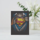 Carte Postale Superman | Esquisse de révélation de la poitrine c (Debout devant)
