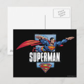 Carte Postale Superman et logo ordonné (Devant / Derrière)