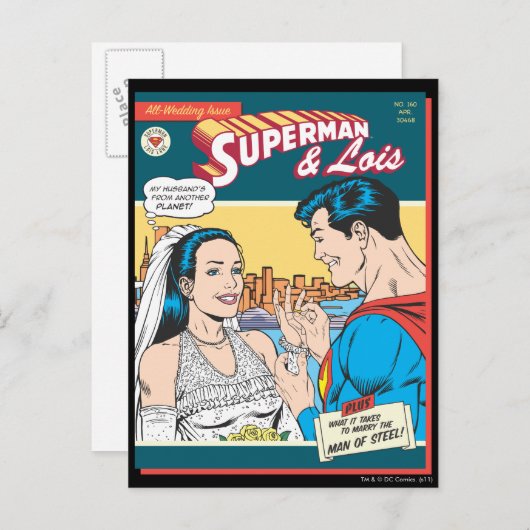 Carte Postale Superman et Lois Comic (Devant / Derrière)