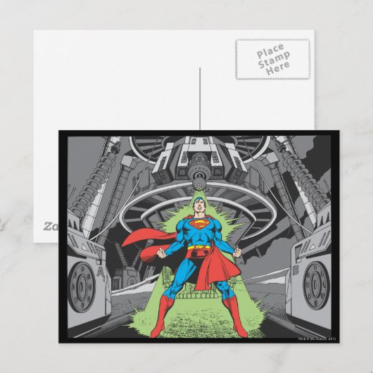 Carte Postale Superman exposé à la kryptonite (Devant / Derrière)