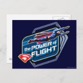 Carte Postale Superman La puissance du vol (Devant / Derrière)