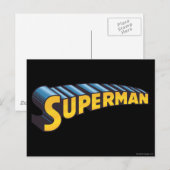 Carte Postale Superman | Logo de nom classique (Devant / Derrière)