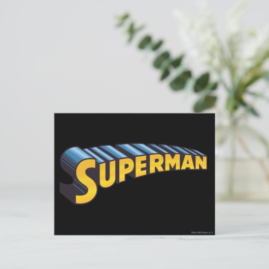 Carte Postale Superman | Logo de nom classique (Debout devant)