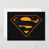 Carte Postale Superman | Logo inspiré d'Halloween (Devant / Derrière)