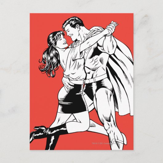 Carte Postale Superman noir et blanc 4 (Devant)