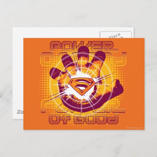 Carte Postale Superman Power of Good (Devant / Derrière)