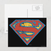 Carte Postale Superman S-Shield | Bleu Plan - Logo (Devant / Derrière)