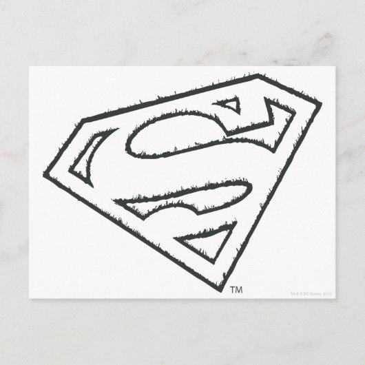Carte Postale Superman S-Shield | Logo de Grunge Sideways (Devant)