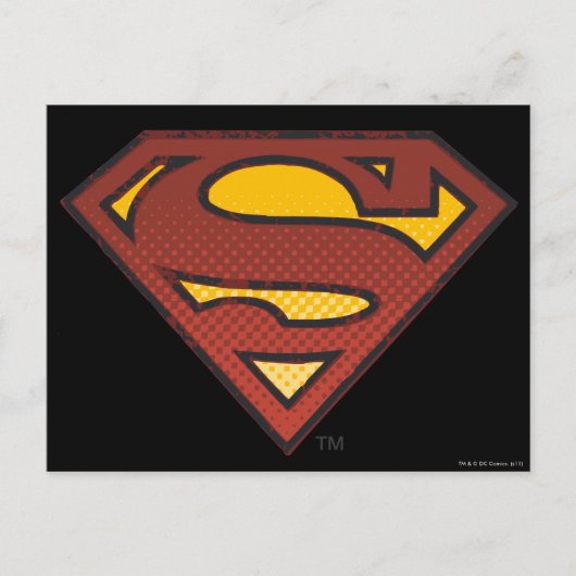 Carte Postale Superman S-Shield | Logo des points dégradés (Devant)
