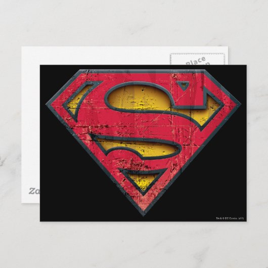 Carte Postale Superman S-Shield | Logo en détresse (Devant / Derrière)