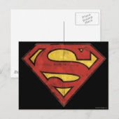 Carte Postale Superman S-Shield | Logo Grunge (Devant / Derrière)