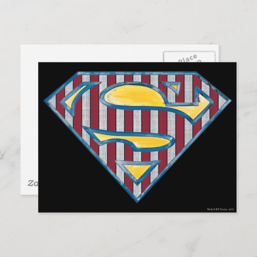 Carte Postale Superman S-Shield | Logo par répartition (Devant / Derrière)