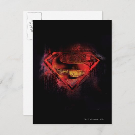 Carte Postale Superman S-Shield | Logo peint (Devant / Derrière)