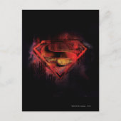 Carte Postale Superman S-Shield | Logo peint (Devant)