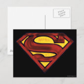 Carte Postale Superman S-Shield | Logo rouge foncé (Devant / Derrière)