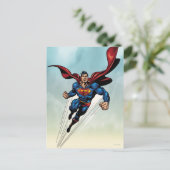 Carte Postale Superman saute vers le haut (Debout devant)