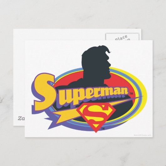 Carte Postale Superman Silhouette (Devant / Derrière)