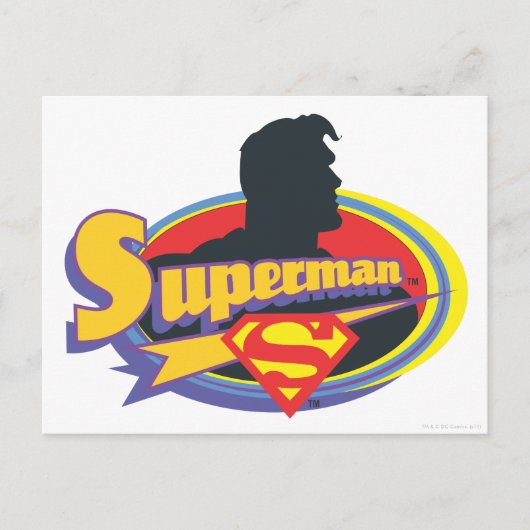 Carte Postale Superman Silhouette (Devant)