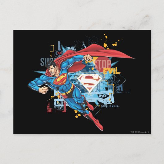 Carte Postale Superman - Stop Evil (Devant)