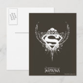 Carte Postale Superman Stylisé | Logo de l'Arrière - plan Brown  (Devant / Derrière)