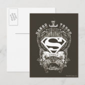 Carte Postale Superman Stylisé | Logo d'honneur, vérité et justi (Devant / Derrière)