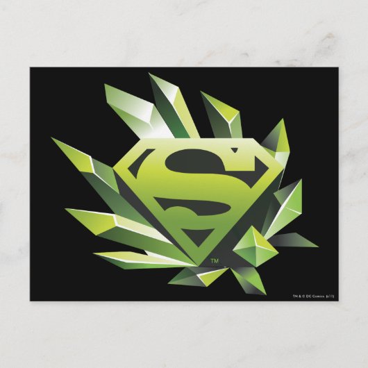 Carte Postale Superman Stylisé | Logo du Bouclier vert (Devant)