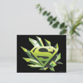 Carte Postale Superman Stylisé | Logo du Bouclier vert (Debout devant)