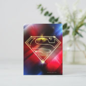 Carte Postale Superman Stylisé | Logo en plan jaune brillant (Debout devant)