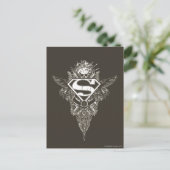 Carte Postale Superman Stylisé | Logo étoile et crâne (Debout devant)