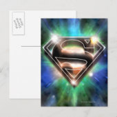 Carte Postale Superman Stylisé | Logo Shiny Burst (Devant / Derrière)