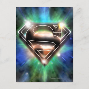 Carte Postale Superman Stylisé   Logo Shiny Burst