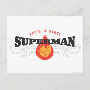 Carte Postale Superman Stylized   Fists of Steel Logo