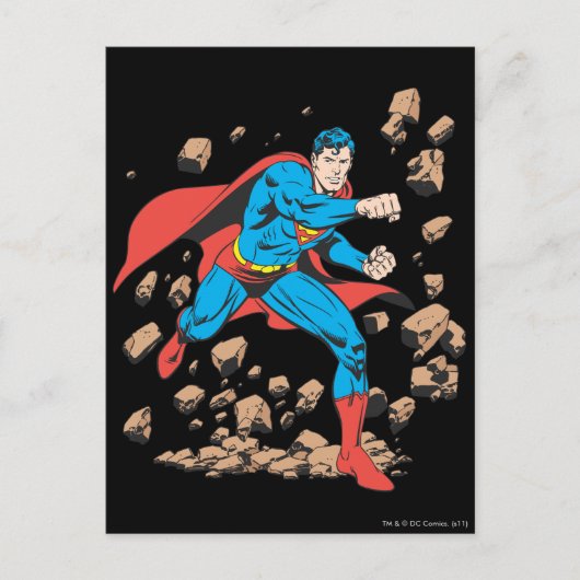 Carte Postale Superman tourne en rubble (Devant)