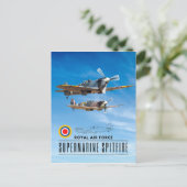 CARTE POSTALE SUPERMARINE SPITFIRE - ROYAL AIR SQUADRON (Debout devant)
