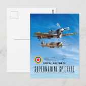CARTE POSTALE SUPERMARINE SPITFIRE - ROYAL AIR SQUADRON (Devant / Derrière)