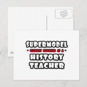 Carte Postale Supermodèle .. Professeur d'histoire (Devant / Derrière)