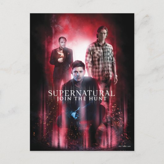 Carte Postale Supernatural Crowley, Dean et Sam (Devant)