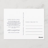 Carte Postale Superposition de calligraphie | Photo Remerciement (Dos)